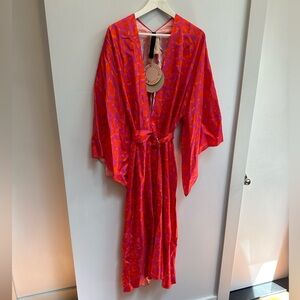 Maldive 100% Silk Kaftan Dress/Robe